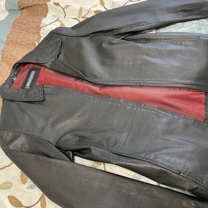 Leather coat